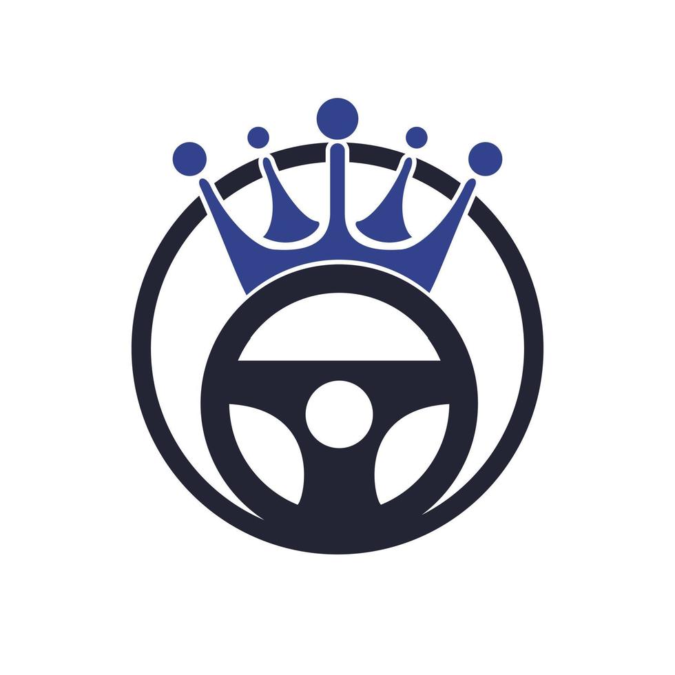 fahren Sie König Vektor-Logo-Design. vektor