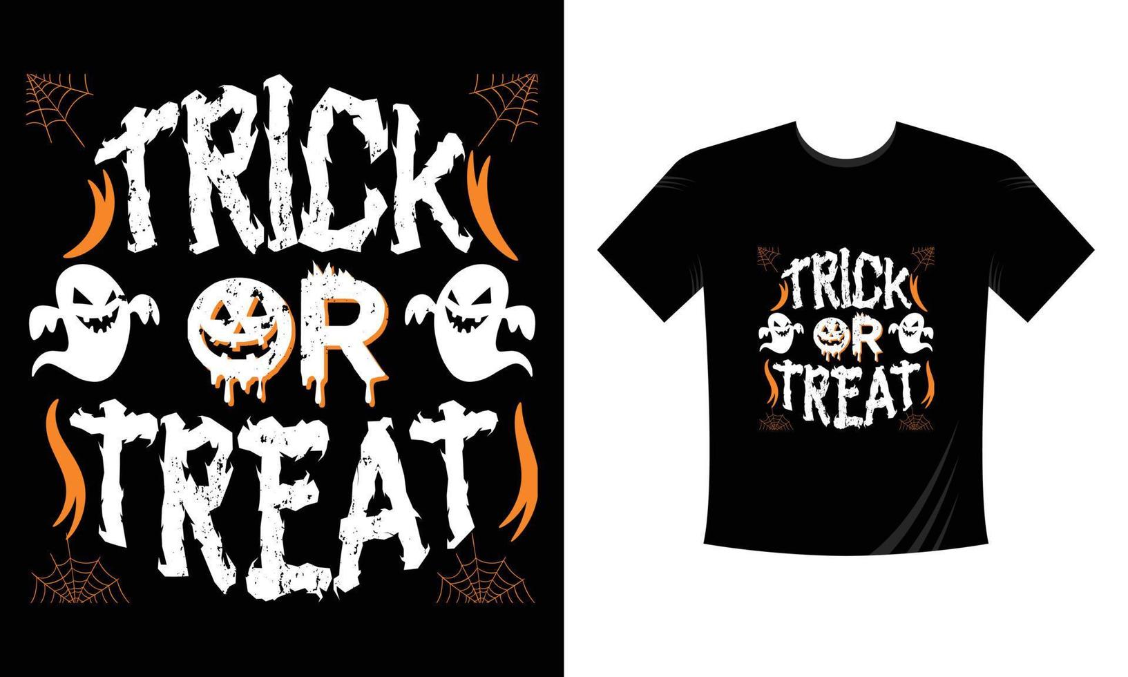 lura eller behandla -halloween skriva ut t-shirt typografi design vektor