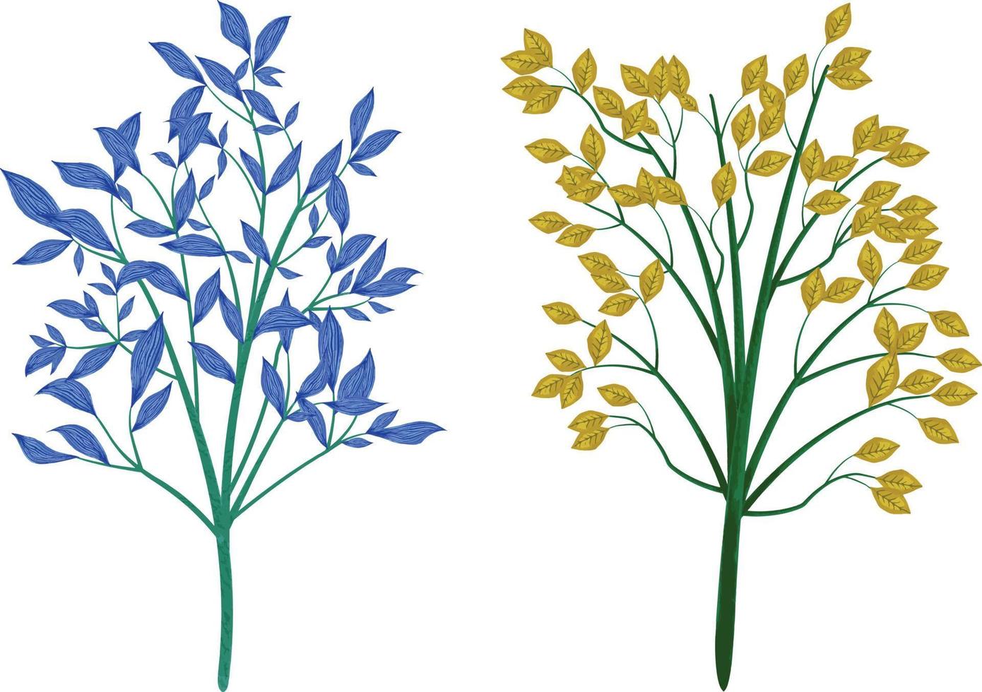 vattenfärg illustration vektor blad växt