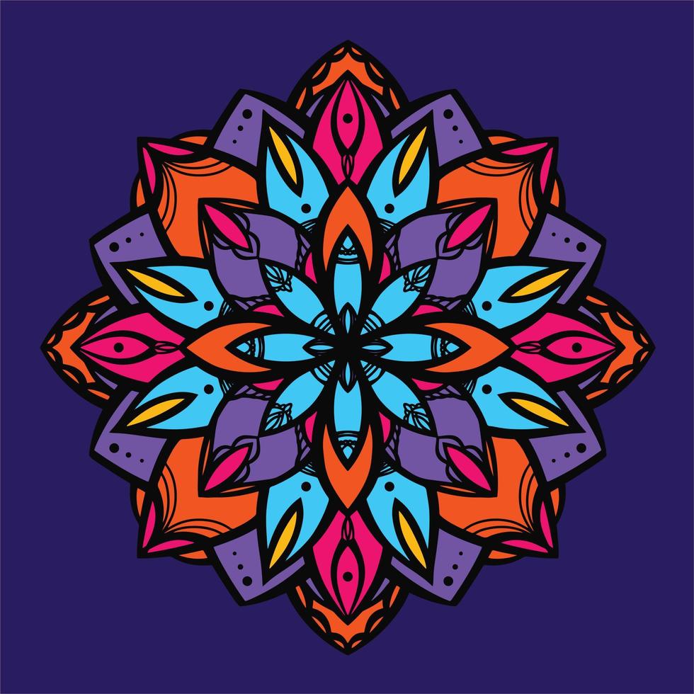 einfaches Mandala-Musterdesign vektor