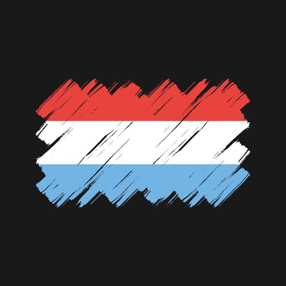 luxemburgska flagga penseldrag. National flagga vektor