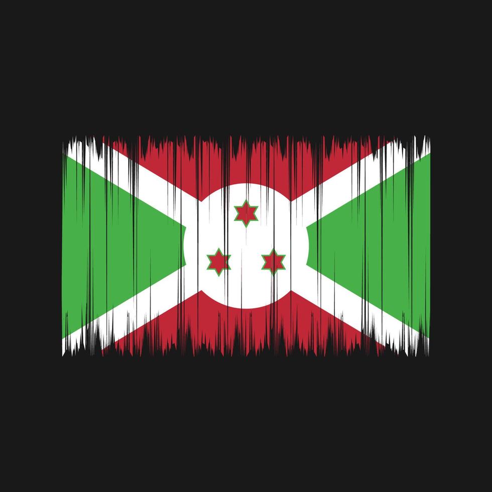 Bürste der Burundi-Flagge. Nationalflagge vektor