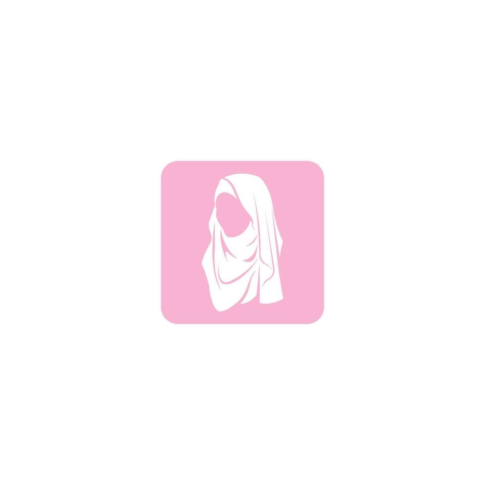 hijab logotyp vektor