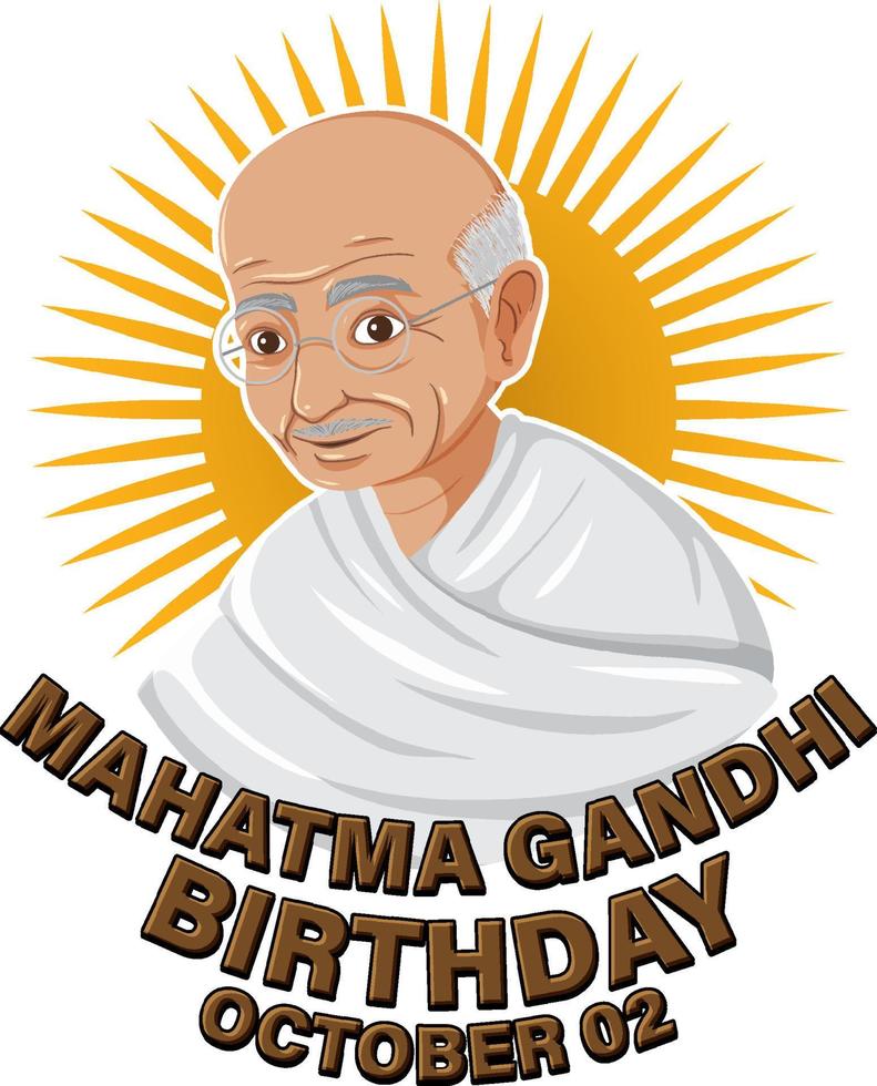 mahatma gandhi tag 2. oktober bannerdesign vektor