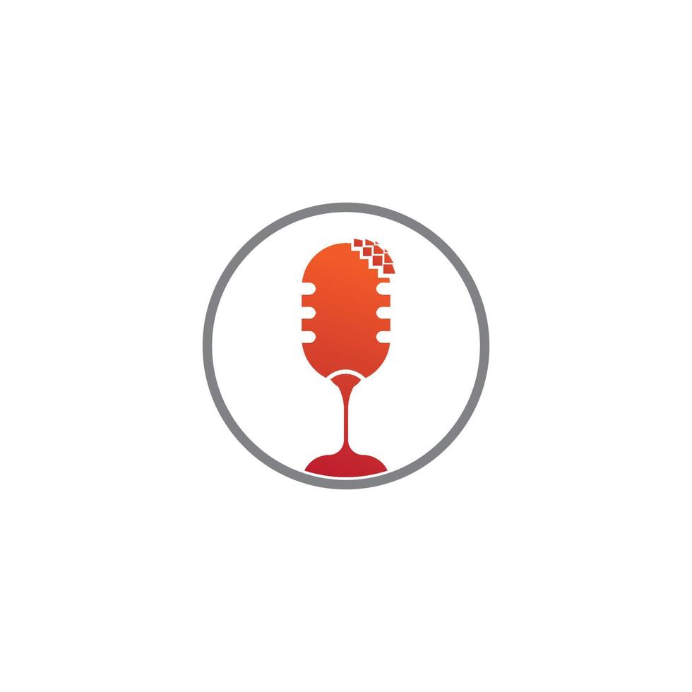 Podcast-Symbol Vektor-Illustration Template-Design vektor