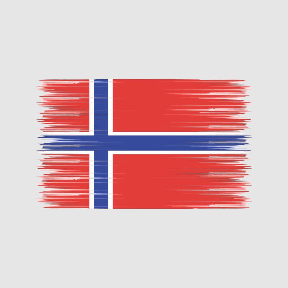 Bürste der norwegischen Flagge. Nationalflagge vektor