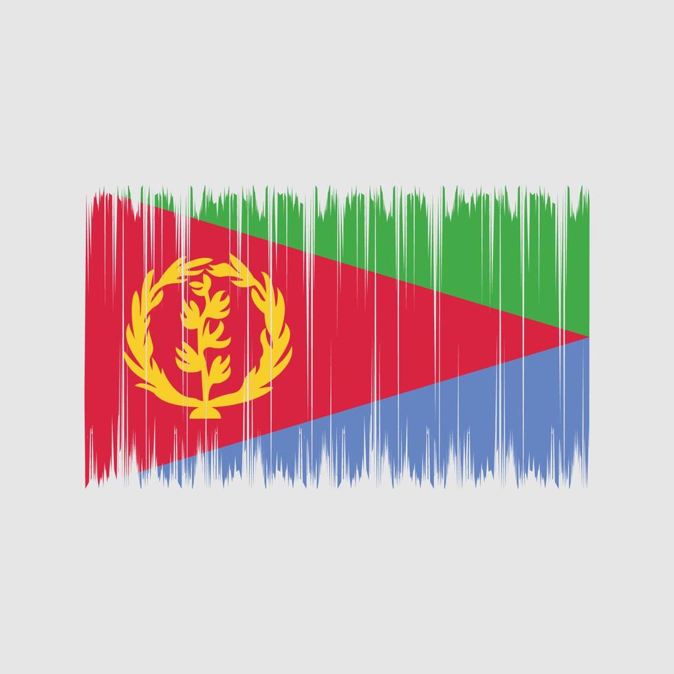 eritrea flaggborste. National flagga vektor