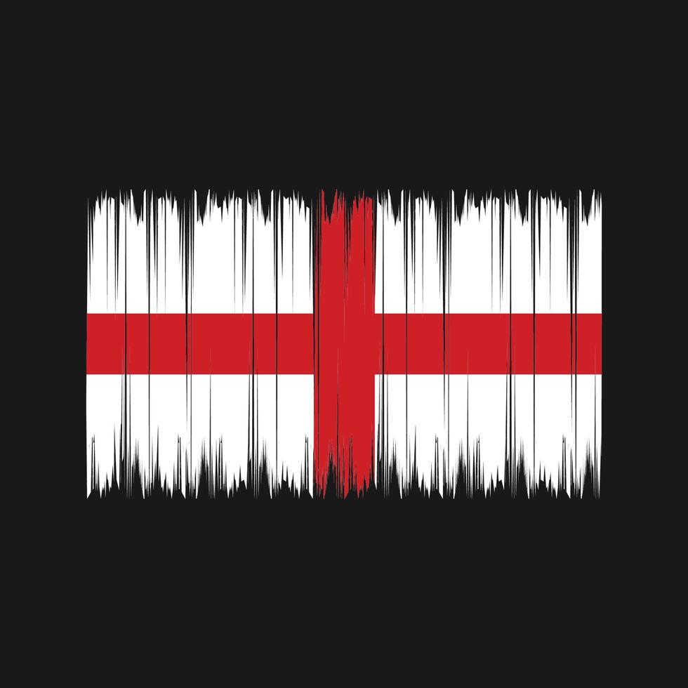 Englands flagga borste. National flagga vektor