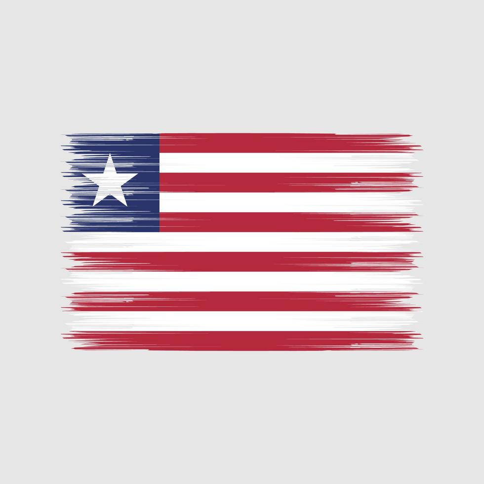 Bürste der Liberia-Flagge. Nationalflagge vektor