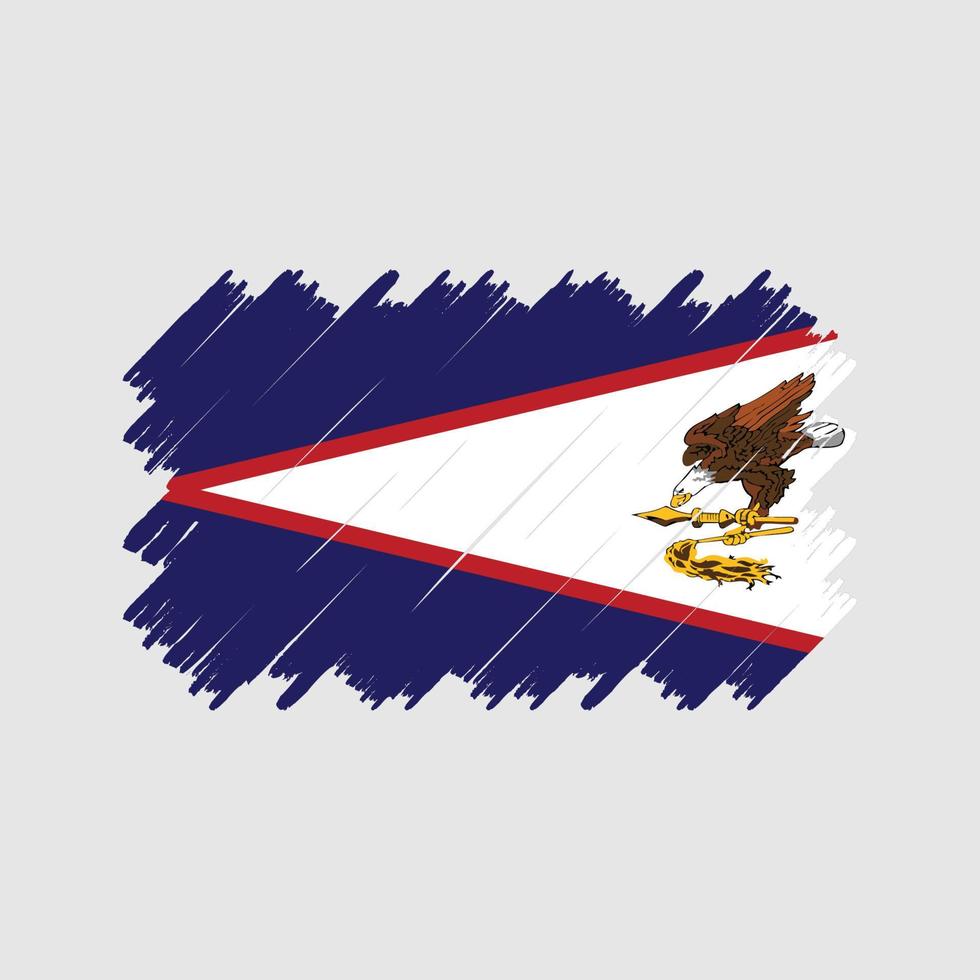 amerikanisch-samoa-flaggenbürstenvektor. Nationalflagge vektor