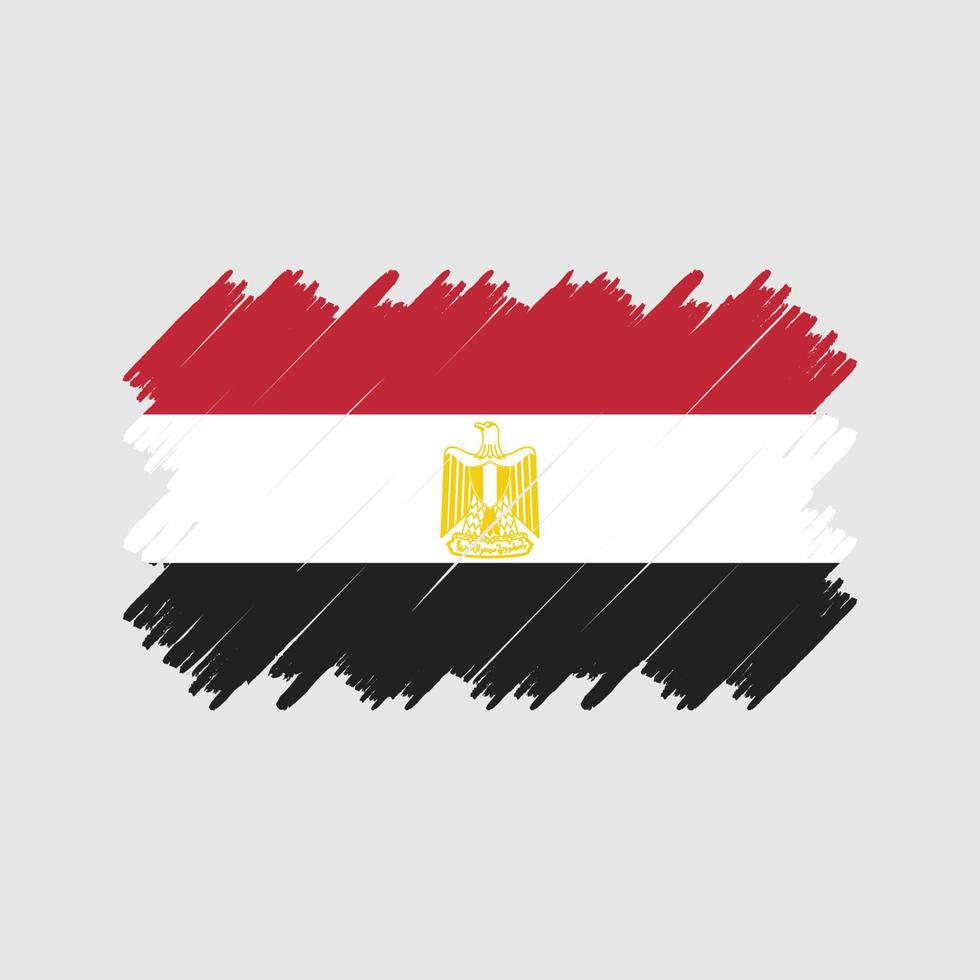 Egyptens flagga borste vektor. National flagga vektor