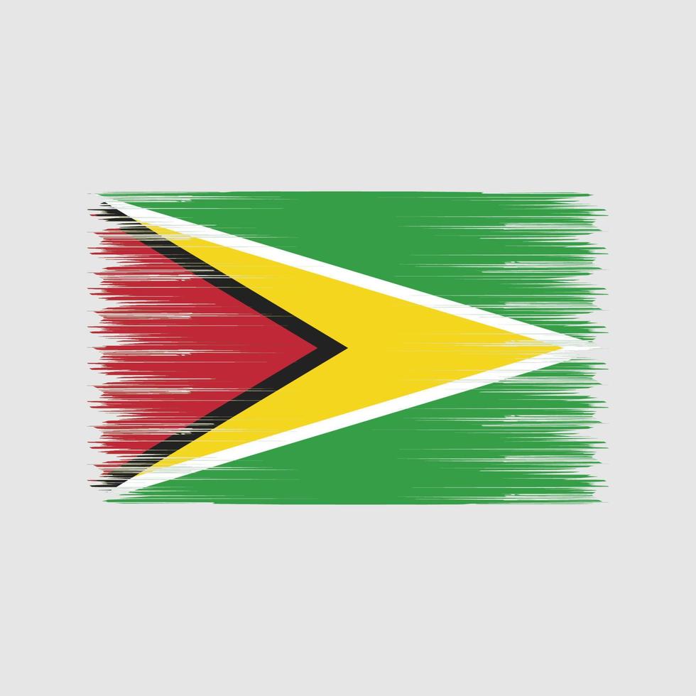 guyana flaggborste. National flagga vektor