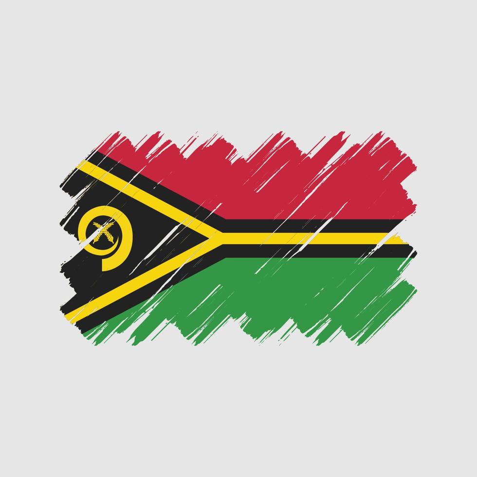 Pinselstriche der Vanuatu-Flagge. Nationalflagge vektor