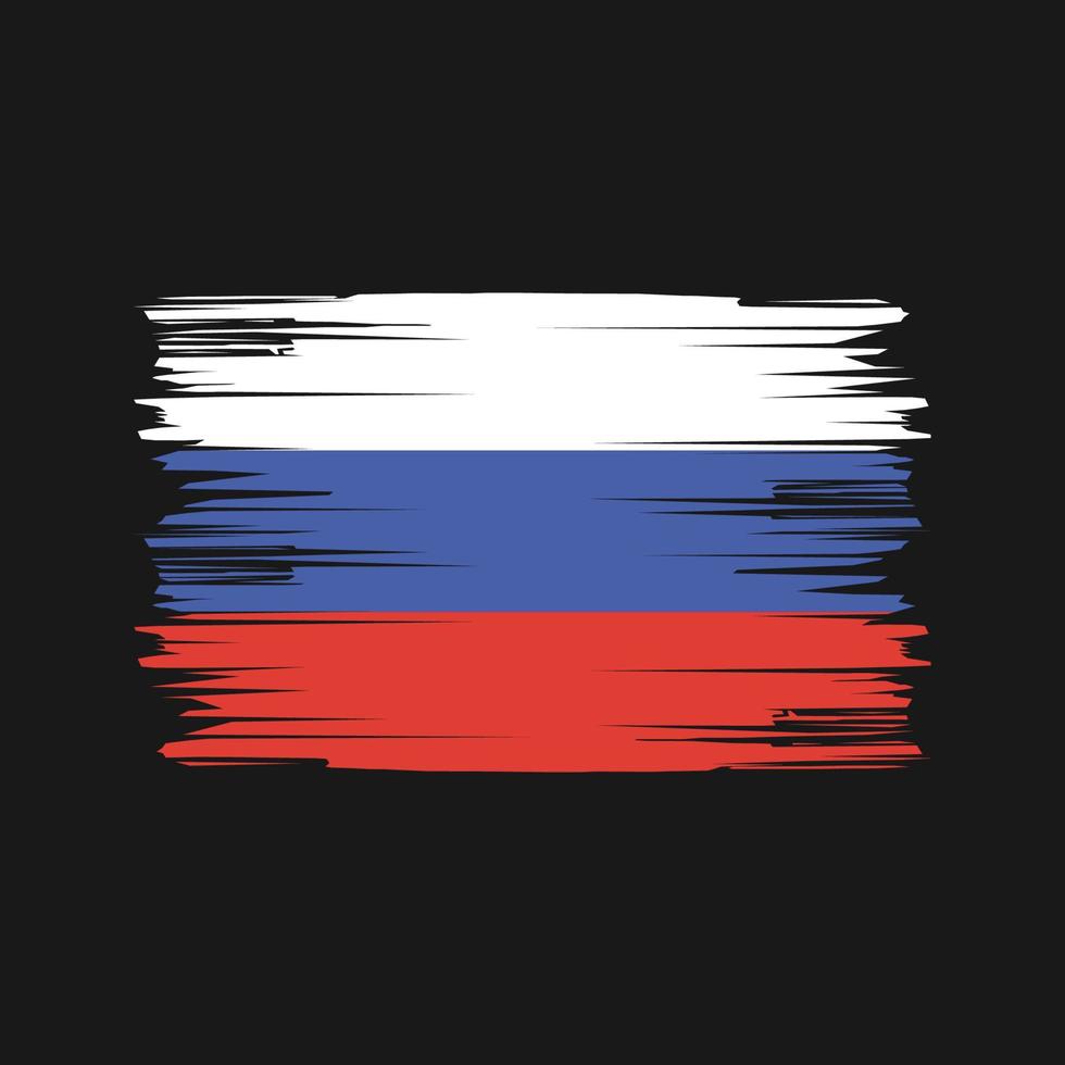 russland flagge pinselstriche. Nationalflagge vektor