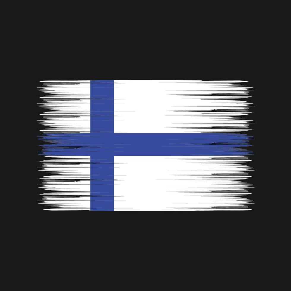 finlands flaggborste. National flagga vektor