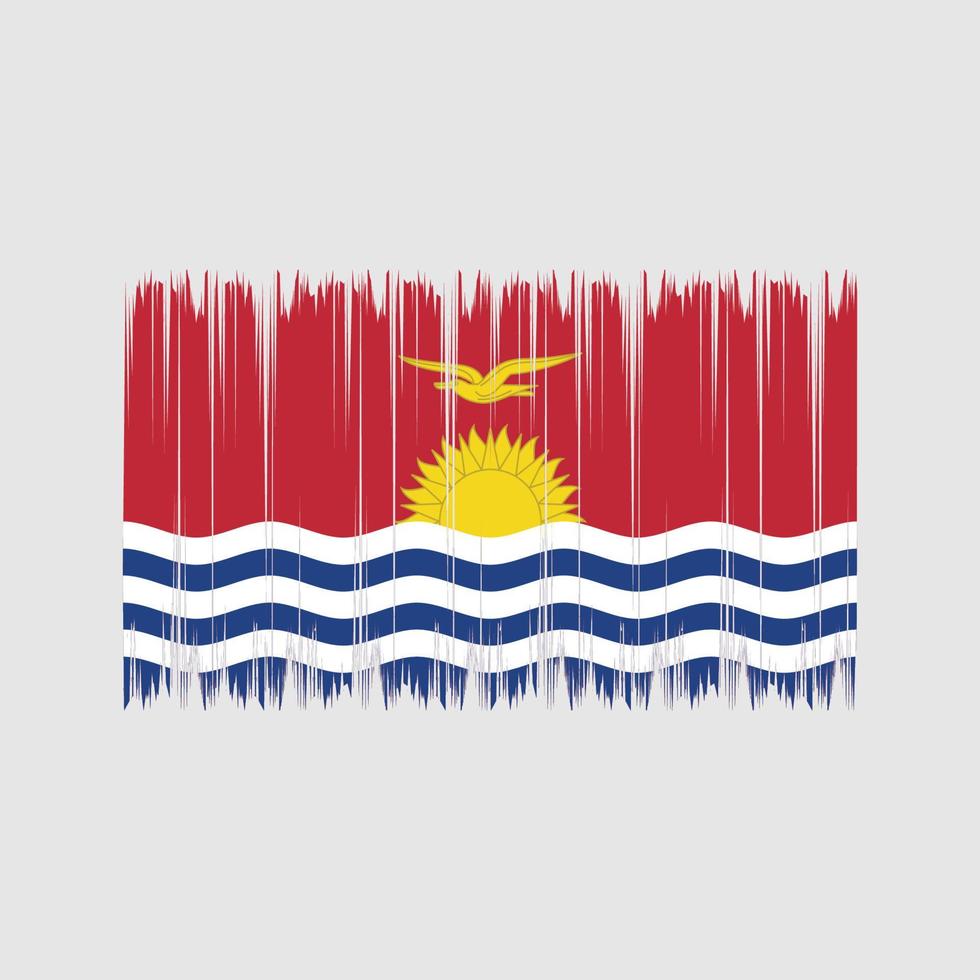 kiribati flagga borste. National flagga vektor