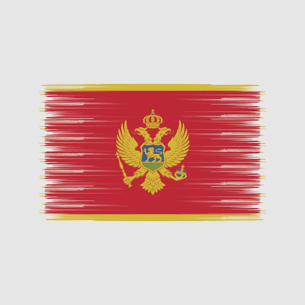 Pinsel für die montenegro-Flagge. Nationalflagge vektor