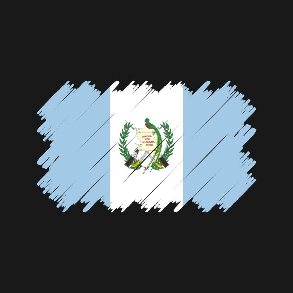 guatemala flag pinselvektor. Nationalflagge vektor