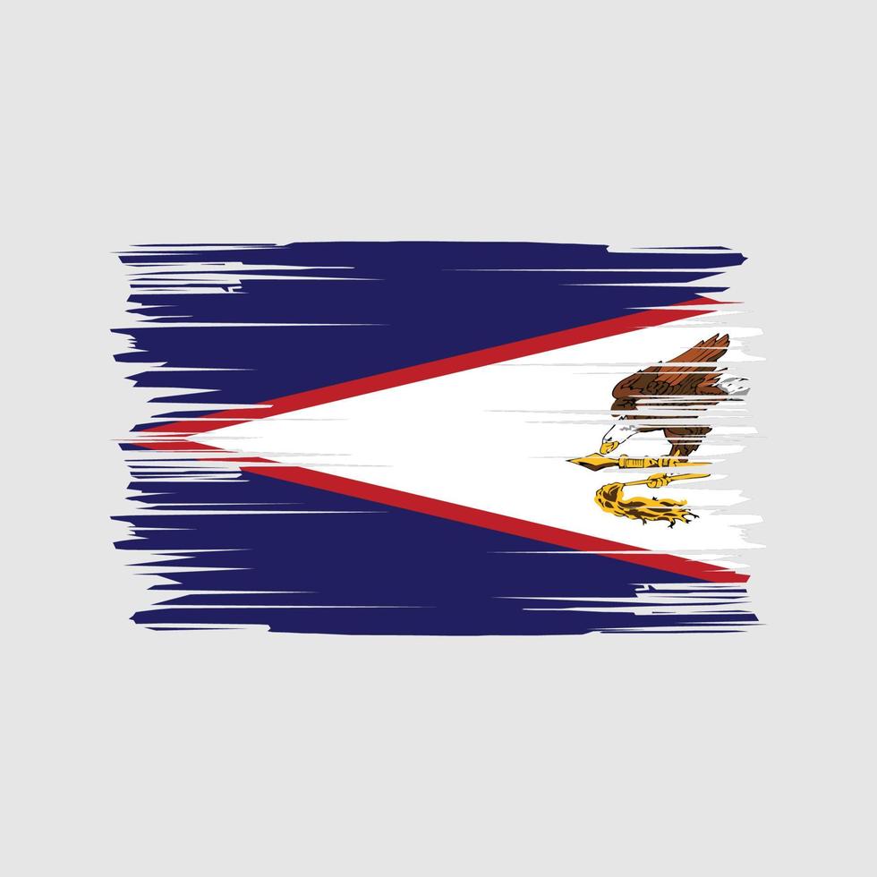 Pinselstriche der amerikanischen Samoa-Flagge. Nationalflagge vektor