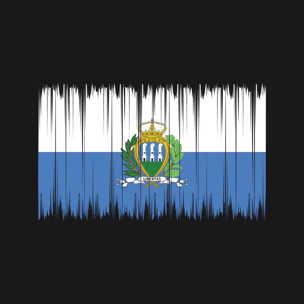 san marino flagga borste. National flagga vektor