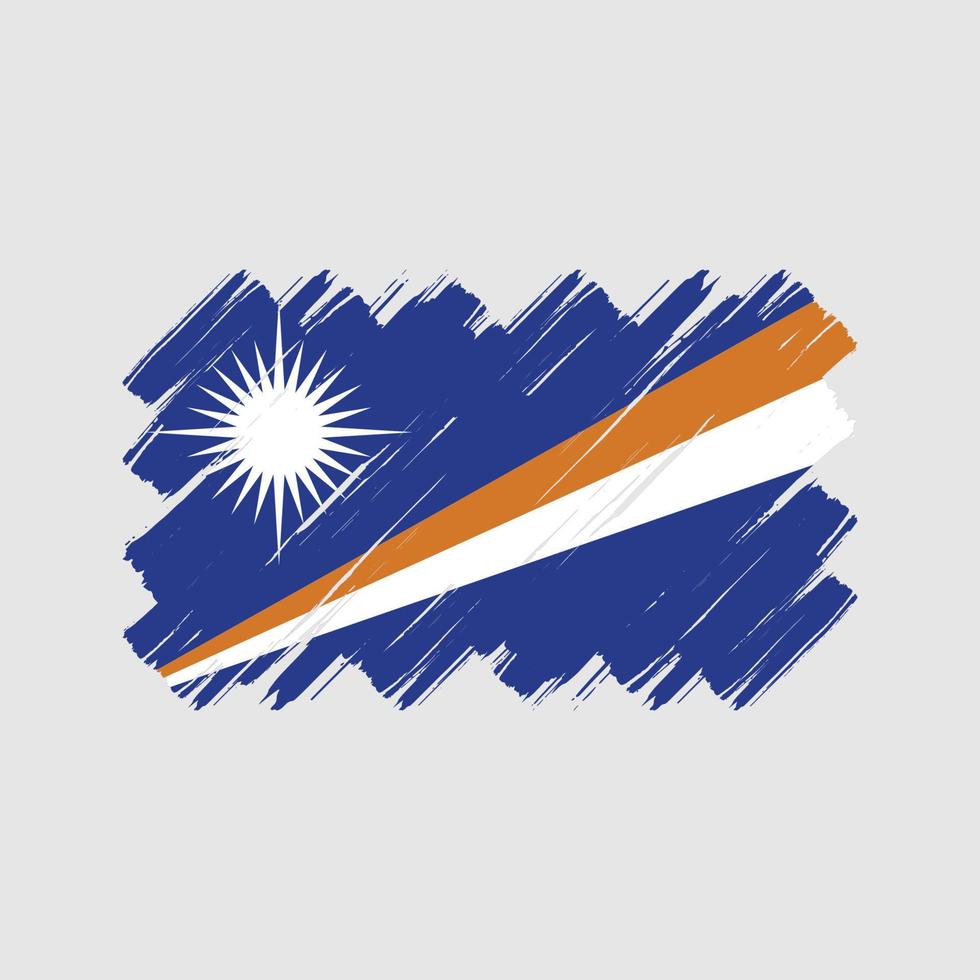 marshallöarnas flagga penseldrag. National flagga vektor