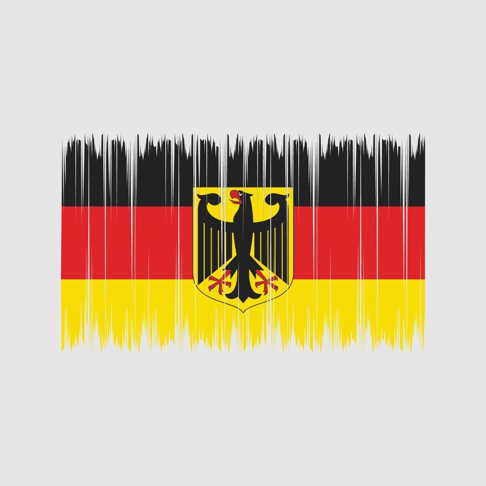 Bürste der deutschen Flagge. Nationalflagge vektor