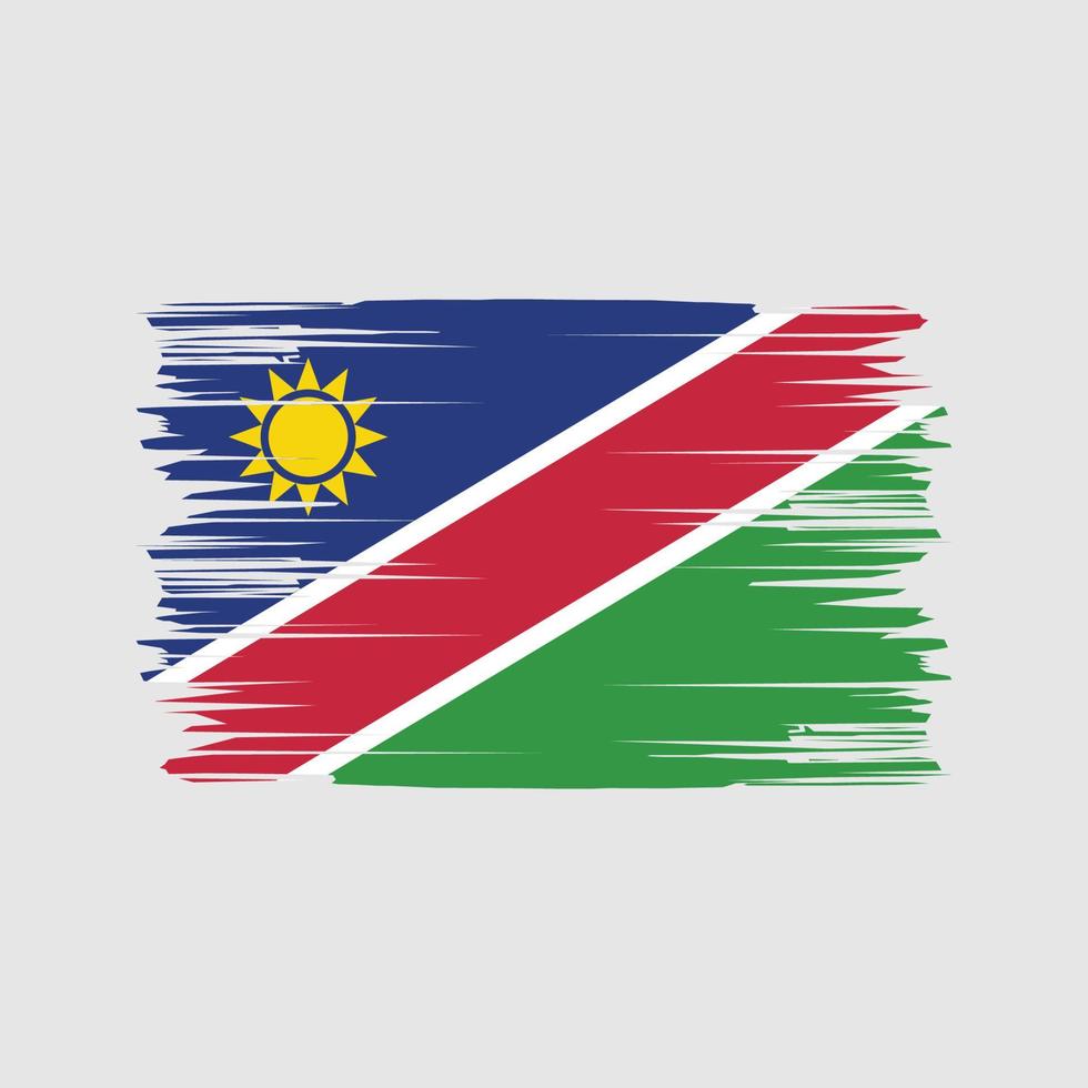 Namibia flagga penseldrag. National flagga vektor