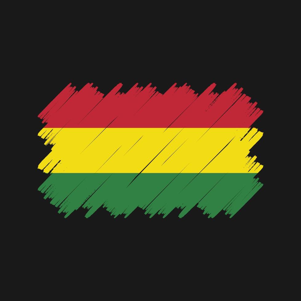 Bolivien-Flagge-Pinsel-Vektor. Nationalflagge vektor