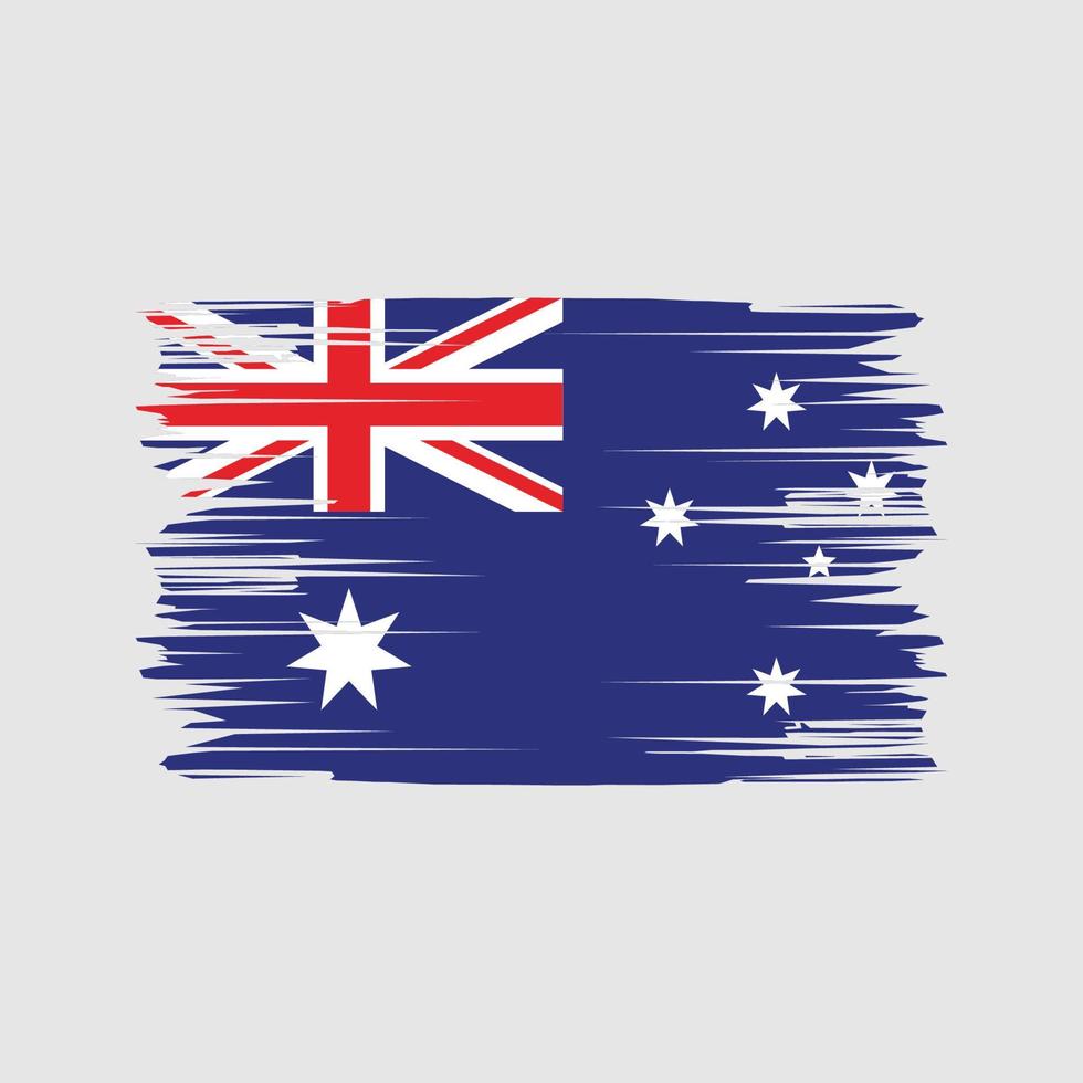 Pinselstriche der australischen Flagge. Nationalflagge vektor