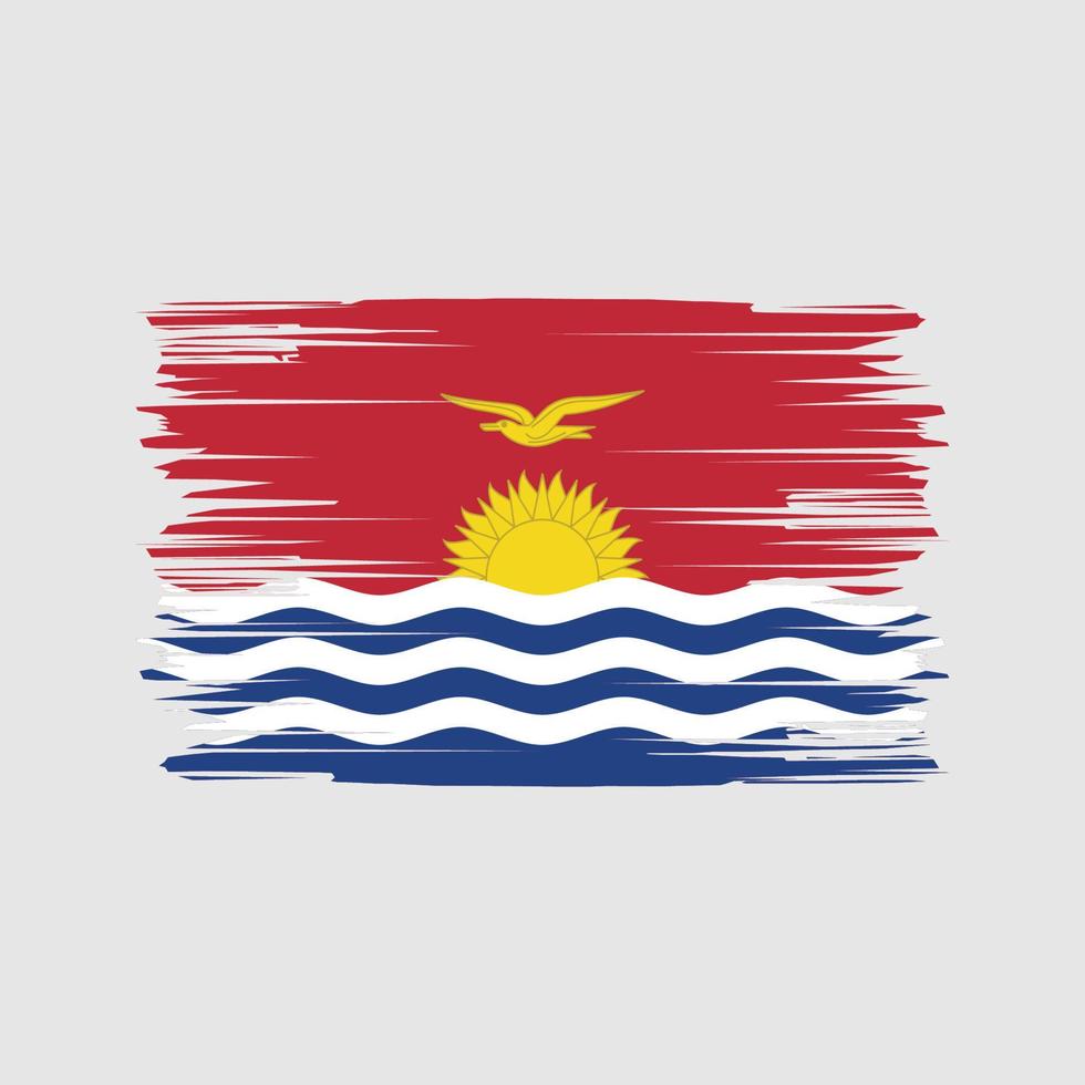 Pinselstriche der kiribati-Flagge. Nationalflagge vektor