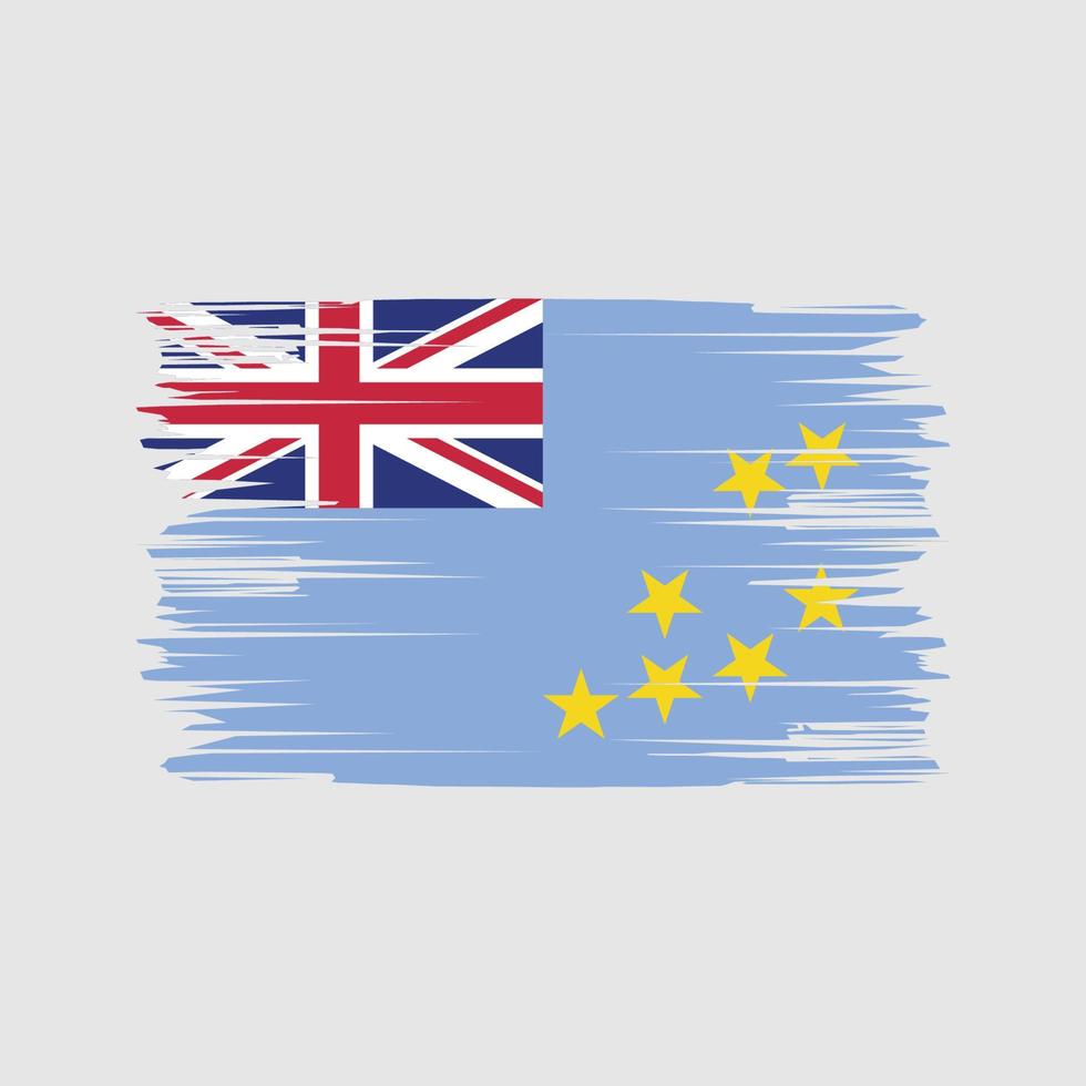 Pinselstriche der Tuvalu-Flagge. Nationalflagge vektor