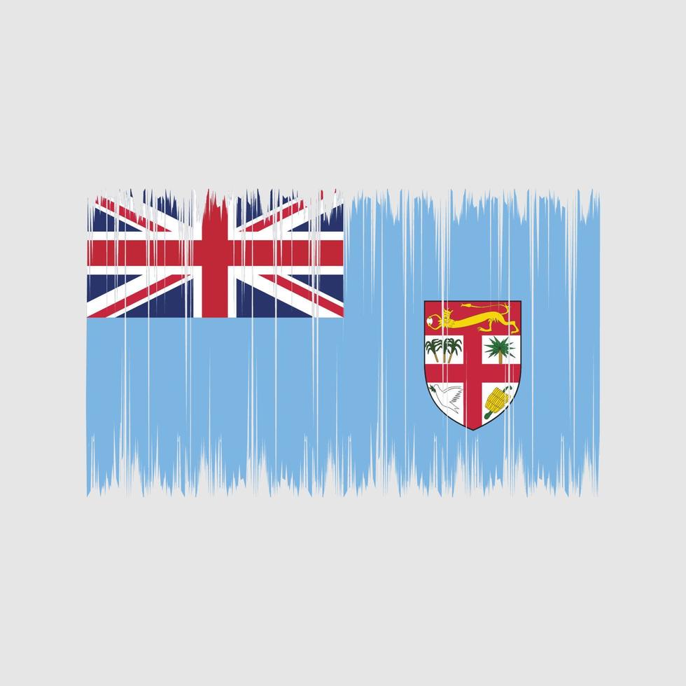 Pinsel mit Fidschi-Flagge. Nationalflagge vektor