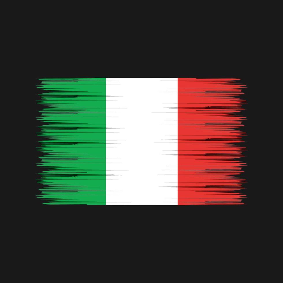 italiensk flaggborste. National flagga vektor