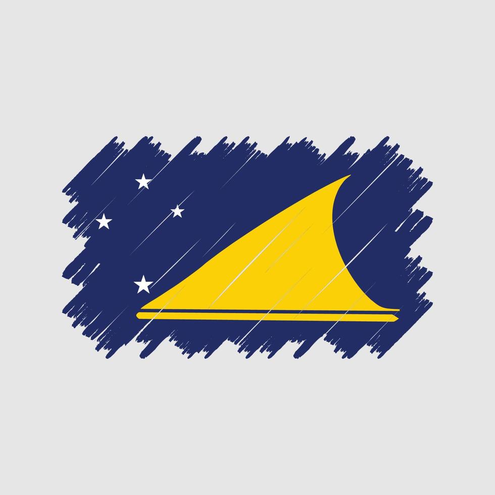 tokelau flag pinselvektor. Nationalflagge vektor