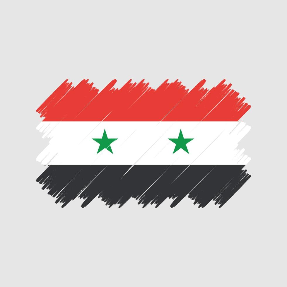 syrien flagga borste vektor. National flagga vektor