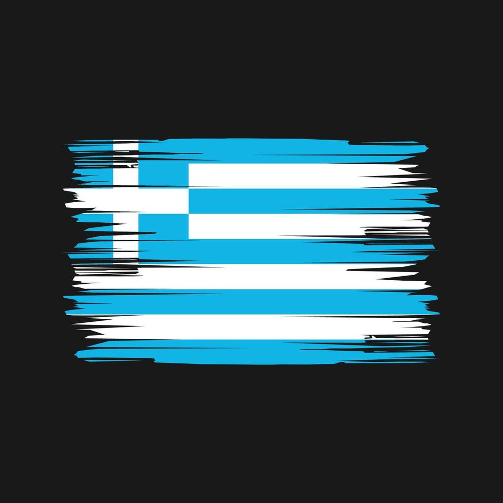 Pinselstriche der griechischen Flagge. Nationalflagge vektor