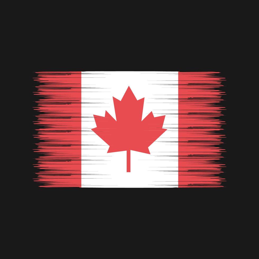 Kanada-Flagge-Pinsel. Nationalflagge vektor