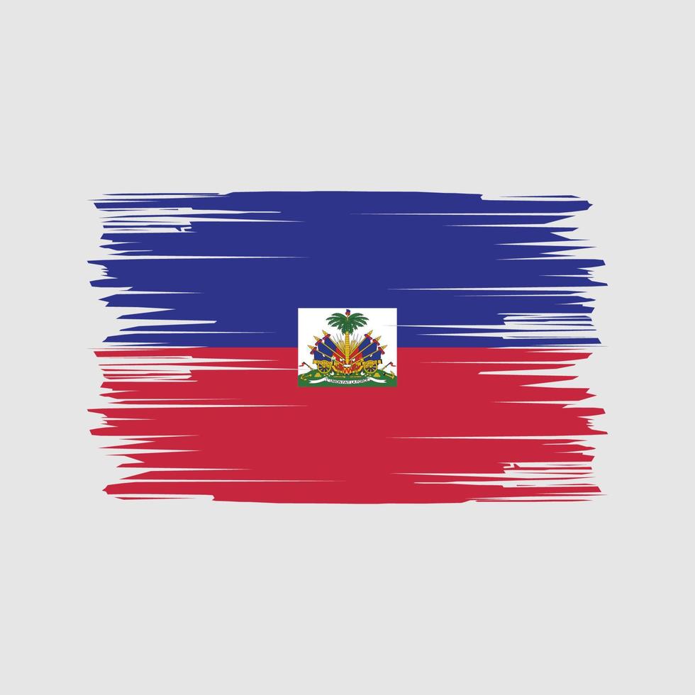 Pinselstriche der Haiti-Flagge. Nationalflagge vektor