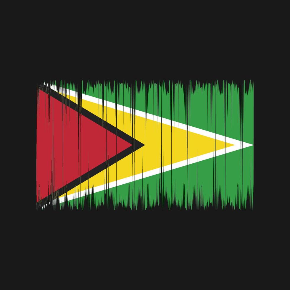 Bürste der Guyana-Flagge. Nationalflagge vektor