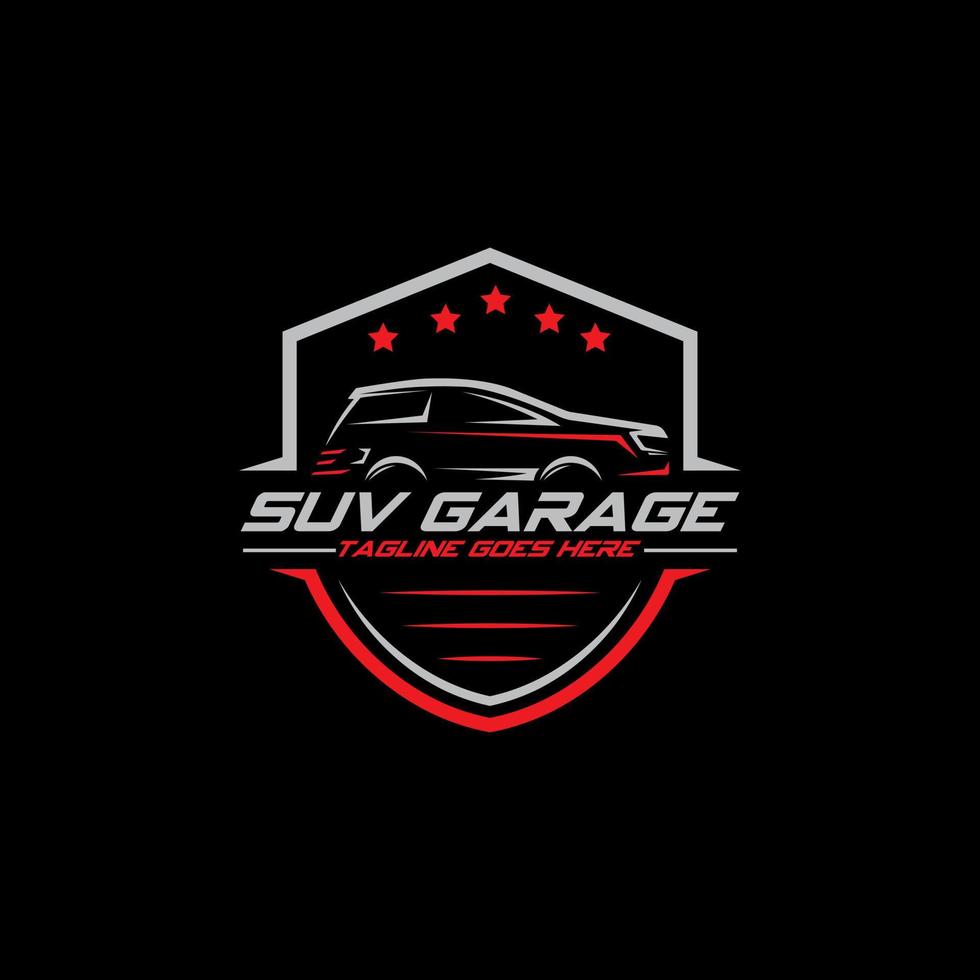 sUV modifiering bil logotyp skydda mönster, perfekt logotyp för bil- eller bil modifiering klubb vektor