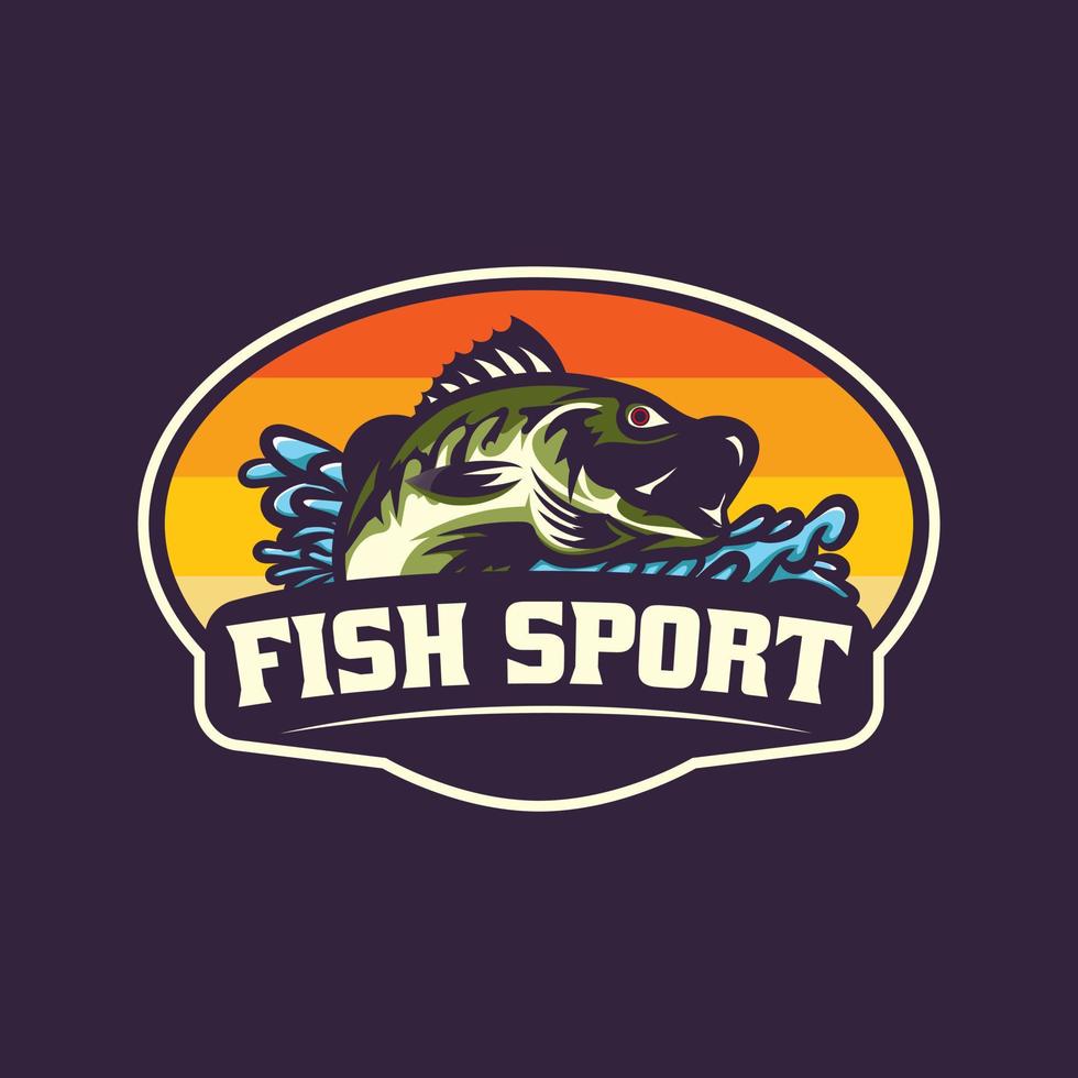 fisk sport logotyp vektor