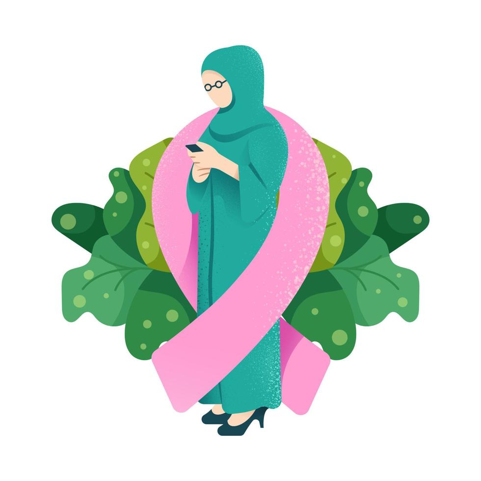 Illustration der muslimischen Frau vektor