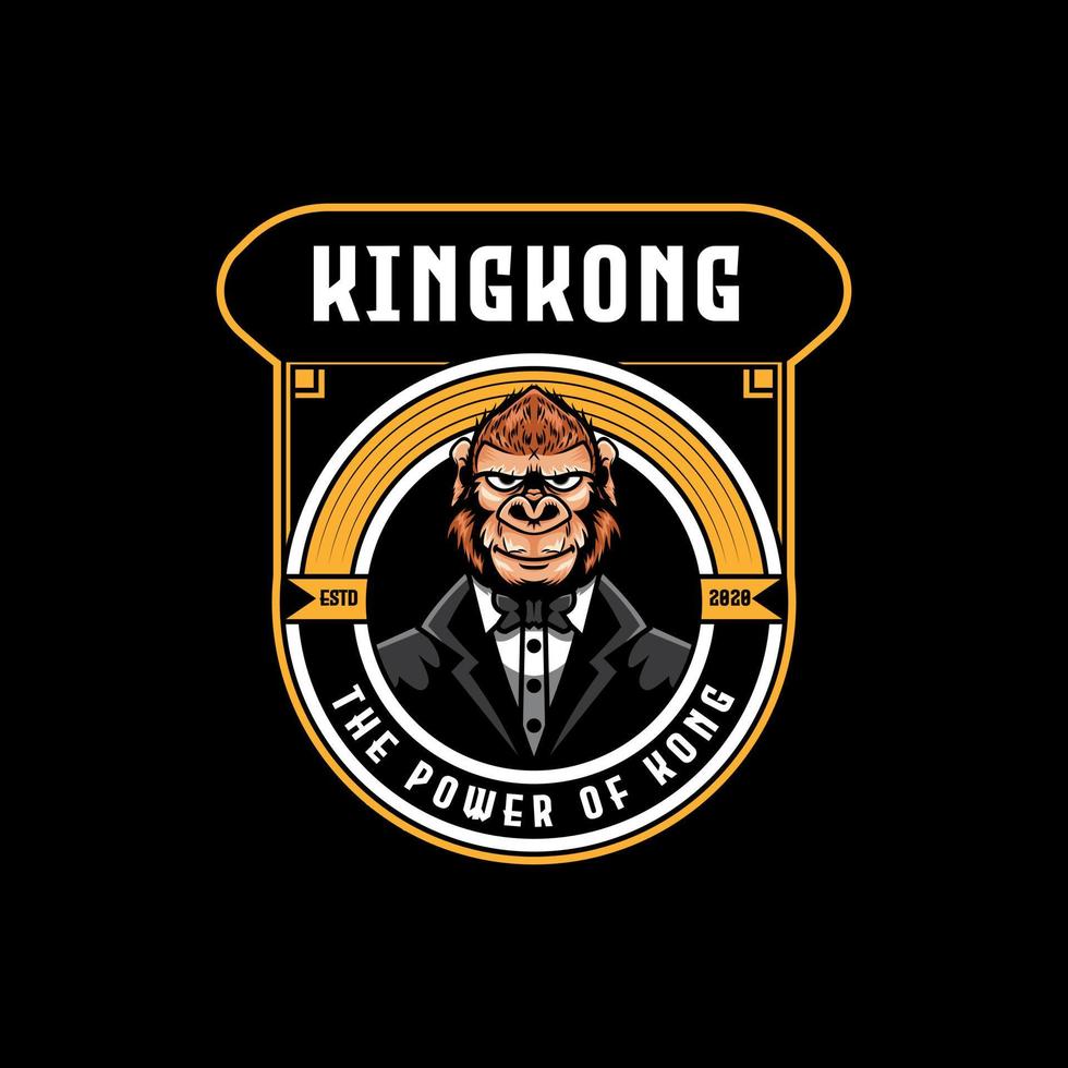 King Kong logotyp för logotyp, ikon och illustration vektor