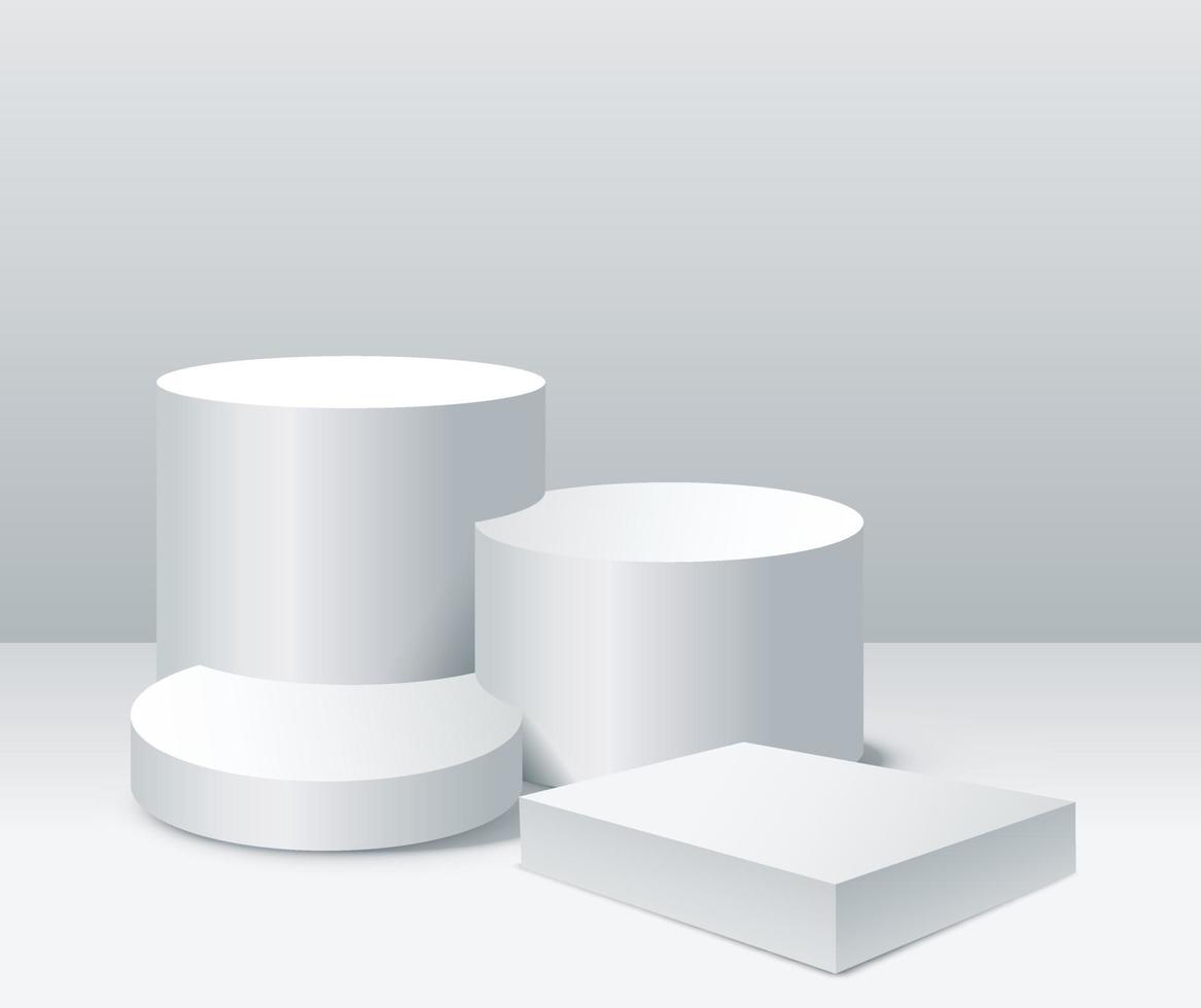 4 attrapp stadier för produkt presentation på vit bakgrund vektor