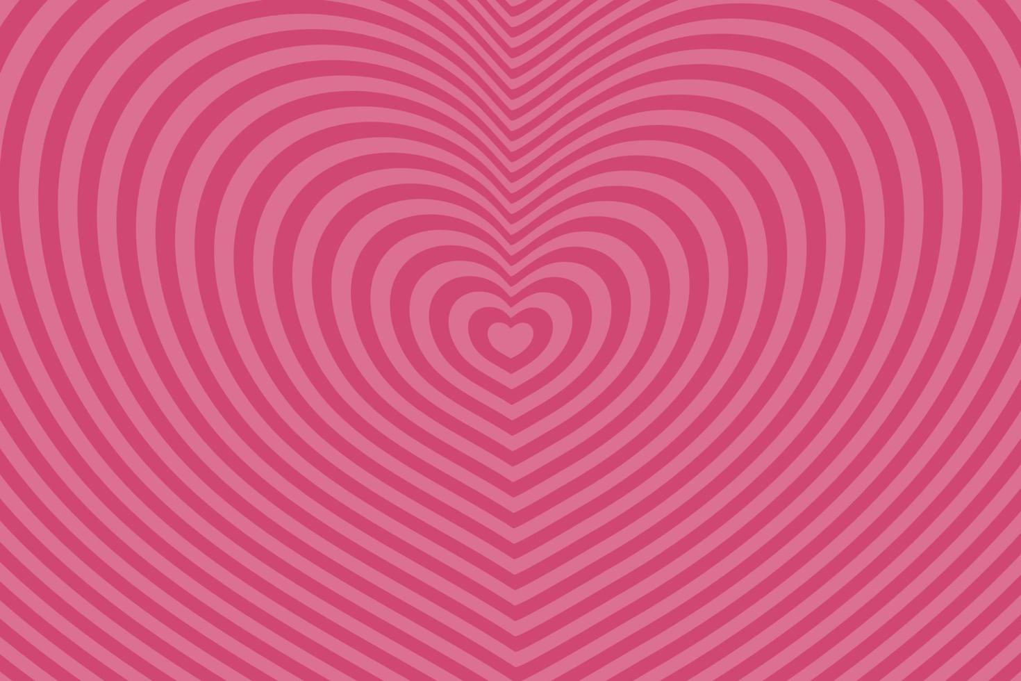 abstrakter Hintergrund der optischen Täuschung mit einem rosa Herzen. Vektor. vektor
