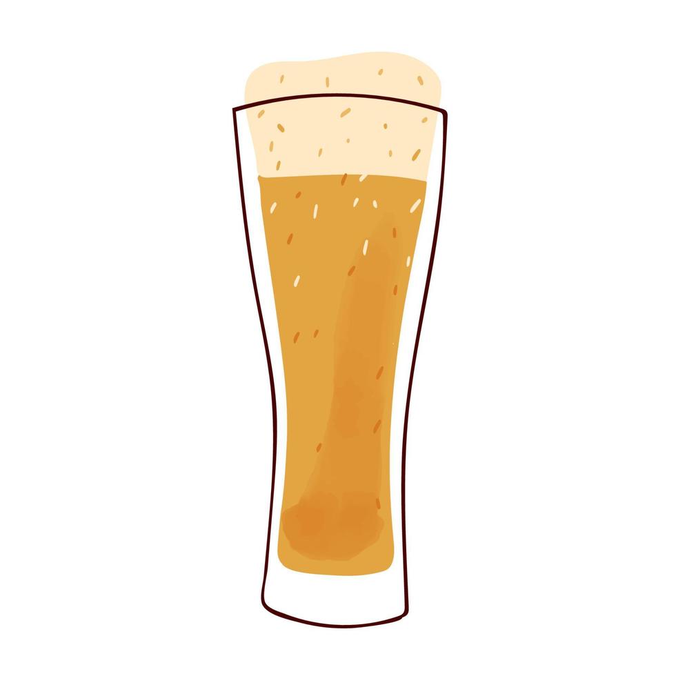 Becher Bier Illustration isoliert auf weißem Hintergrund vektor