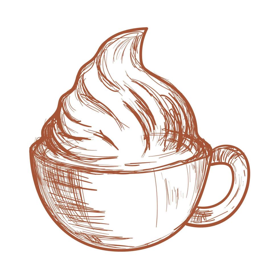 Kaffeetasse Latte-Symbol vektor
