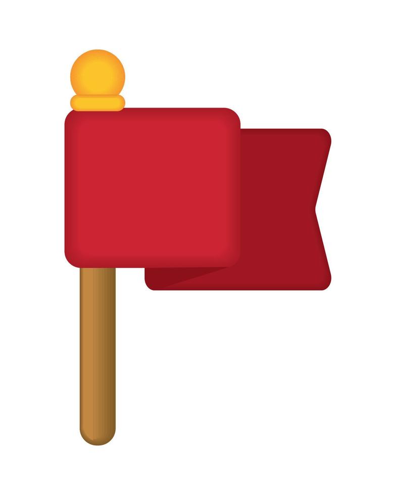 Symbol für die rote Flagge des Spiels vektor