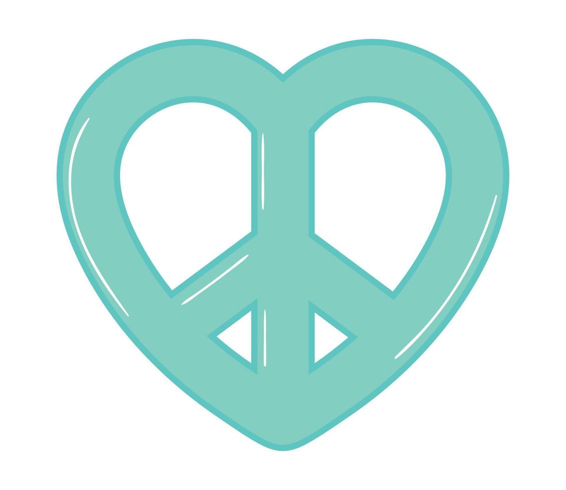 hjärta formad fred symbol vektor