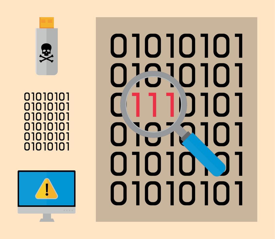 Symbolpaket für Cyberbetrug vektor